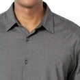 thumbnail image 4 of DKNY Men's Knit Button-Up Shirt, Light Gray, XL, 4 of 5