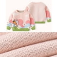 thumbnail image 4 of Odeerbi Toddler Boys Girls Sweater Cute Winter Thermal Knit Crewneck Sweater Children's Soft Cotton Outerwear Pullover Sweater Toddler Clothes Pink, 4 of 6