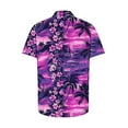 thumbnail image 5 of Xysaqa Men's Big & Tall Shirts, Mens Hawaiian Shirts Button Up Tropical Holiday Beach Shirts Short Sleeve 3X 4X 5X Summer Savings, 5 of 5