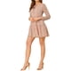 thumbnail image 4 of Vestido de babydoll con capas y cuello atado para mujeres Inspire Chic XL Rosa, 4 of 6