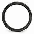 thumbnail image 2 of Ceramic Faceted Black 8mm Polished Beveled Edge Band Size: 6; for Adults and Teens; for Women and Men, 2 of 6