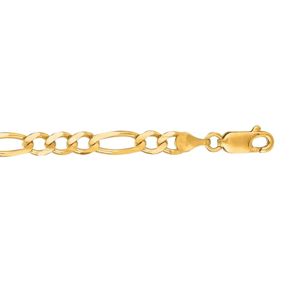 JewelStop 14k Yellow Gold 16in 3.8mm Figaro Chain with Lobster Clasp
