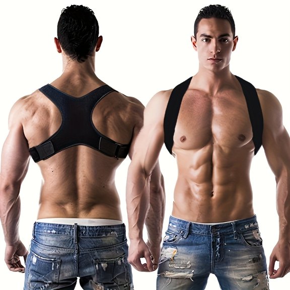Adjustable Posture Corrector Back Support Belt, Breathable Non-Slip Shoulder Support Brace for Sitting, Office and Daily Wear