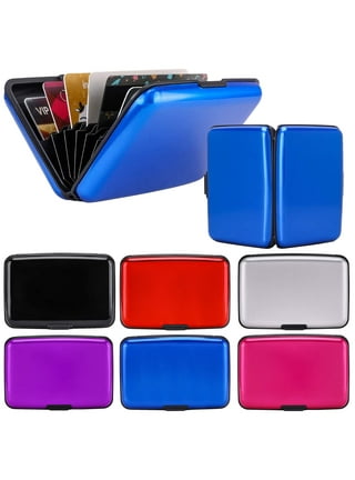  ELFISH RFID Blocking Credit Card Protector Aluminum ID Case  Hard Shell Business Card Holders Metal Wallet for Men or Women (Blue  Butterfly) : Clothing, Shoes & Jewelry