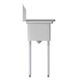 thumbnail image 3 of Pemberly Row Silver 10x14x10 Left NSF Steel Kitchen Prep & Utility Sink, 3 of 6