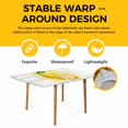 thumbnail image 4 of Lemon Table Cloths for 4 Foot Rectangle Tables, Yellow Summer Botanical Watercolor Wooden Patio Waterproof Elastic Fitted Tablecloths, Washable Rectangular Table Cover for Camping, 4 of 8