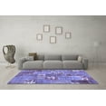 thumbnail image 3 of Ahgly Company Indoor Square Patchwork Blue Transitional Area Rugs, 4' Square, 3 of 4