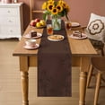 thumbnail image 2 of Brown Flowers Table Runner - 70 Inch Long Japanese Abstract Floral Plants Simple Art Cotton and Linen Blended Dress Scarves Farmhouse Table Runner for Kitchen Dining, Coffee Table, 13" x 70", 2 of 8