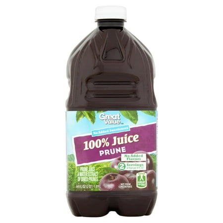 (8 Pack) Great Value 100% Juice, Prune, 64 Fl Oz, 1