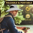thumbnail image 3 of Sun Hat for Men/Women, Waterproof Wide Brim Bucket Hat Foldable Boonie Hat for Fishing Hiking Garden Safari Beach - light gray, 3 of 5