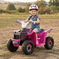 thumbnail image 2 of Costway Kids Electric ATV Car, 6V Battery-Powered Ride on Toy wirh Removable Back Trailer Red, 2 of 10