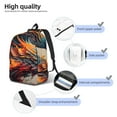 thumbnail image 4 of Naloa Dynamic Fire Bird Art Canvas Backpack for Men Women Rucksack Casual Travel Daypack College Tote Satchel Bookbag for Teens-Medium, 4 of 7