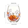 thumbnail image 2 of Halloween Decorations Halloween Stemless Glasses Drinking Glasses 15Oz Pattern Tumbler Cups Pumpkin Printed Flat Glass Halloween Drinkware For Party Fall Glass&Bottle, 2 of 6
