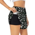 thumbnail image 2 of Disketp Daisies Flowers Print Women's Shorts Workout Shorts for Athletic Gym Running Shorts with Phone Pockets Small, 2 of 8