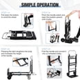 thumbnail image 6 of RedSwing Folding Convertible Hand Truck – 4 Wheels, 2-in-1 Heavy Duty Dolly Cart for Moving Luggage, Garage, and Home, 500 lbs, 6 of 9