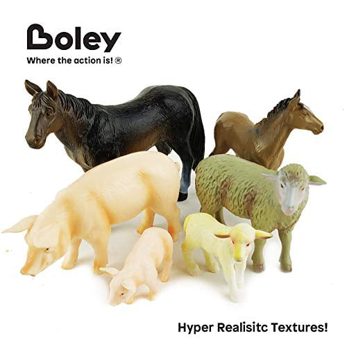 40 piece farm animal toy playset with Boley Small Bucket Farm Animal Toys 