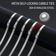 thumbnail image 2 of 100 bridas para cables autoblocantes multiusos de acero inoxidable 304 resistentes y resistentes, adecuadas para maquinaria, vehículos, granjas, tuberías y techos, 2 of 5