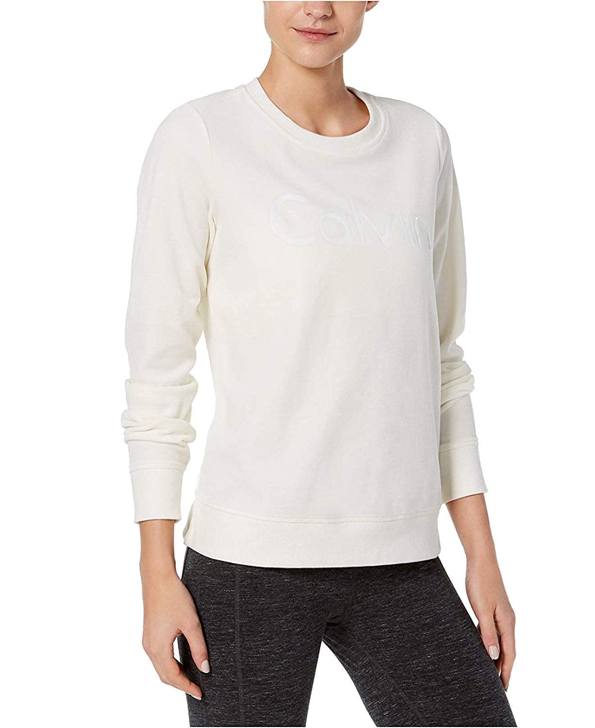 Calvin Klein - Calvin Klein Performance Women's Logo Velour Sweatshirt ...
