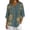 #291-Multicolor, variant on Craaazy Womens Linen Shirt Button Down V Neck Solid Dressy Blouse 3/4 Sleeves Casual Loose Fit Tunic Tops Summer T Shirts