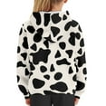 thumbnail image 6 of Xoenoiee Kids Hoodies Pullover Cosy Hoodies Hooded Sweatshirt with Front Kangaroo Pocket Long Sleeve Fall Winter Tops for Hiking Traveling Running, Cow Print, L, 6 of 7