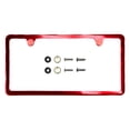 thumbnail image 2 of Slim 2 Holes Style Powder Coated Candy Red Stainless Steel License Plate Frame with Aluminum Screw Cap, 2 of 8