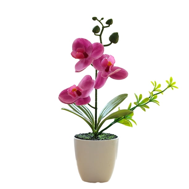 Bearachild Nueva maceta de simulación para interior o exterior, elegante decoración de flores artificiales de bajo mantenimiento Flores artificiales MI