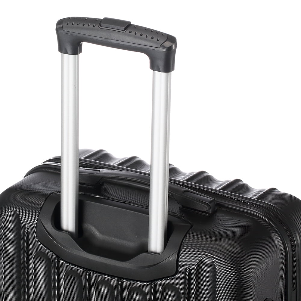 Kepooman Hardside Luggage with Spinner Wheels, Black, 3-Piece Set Kepooman Hardside Luggage with Spinner Wheels, Black, 3-Piece Set