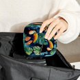 thumbnail image 6 of Sanitary Napkin Storage Bag for Girls Women, Portable First Period Pads Bag Tampons Holder Girls Travel Makeup Bag, Large Capacity Tropical Palm Leaves Bird Toucan, 6 of 6