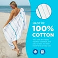 thumbnail image 2 of Kaufman - Terry Horizontal Sailor Stripes Beach Pool Towels - Set of 4 Pcs - 30in X 60in - 400 GSM - Luxury Hotel Towels 4-Pack (Turquoise), 2 of 7