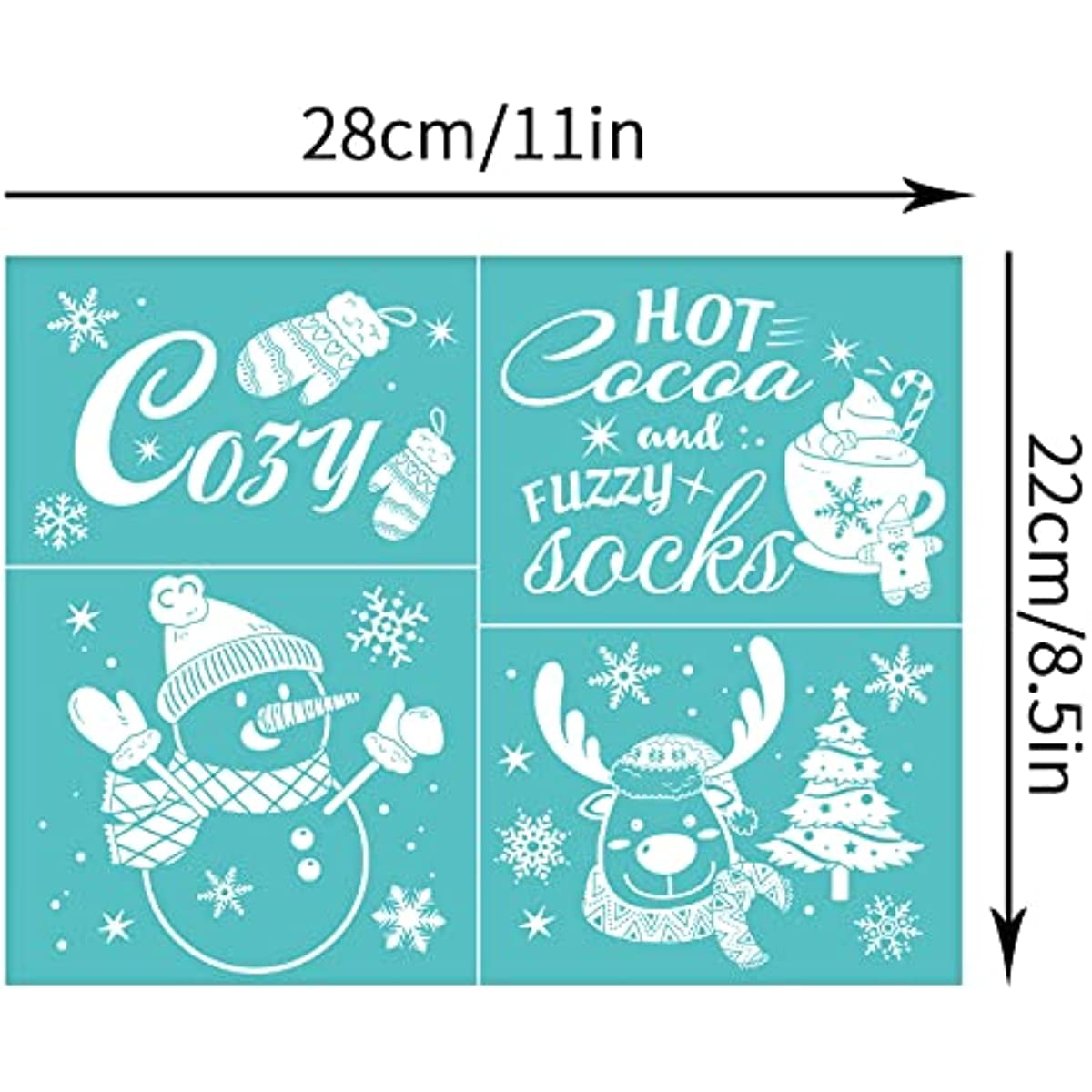 9 Styles Christmas Silk Screen Stencils Reusable Self-Adhesive Silk Screen  Printing Festival Themed Transfer Washable for Diy - AliExpress
