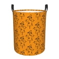 thumbnail image 1 of Balery Fall Cute Simple Scarecrow Cesta de ropa redonda con asas, impermeable, independiente, para ropa, juguetes, dormitorio y familia-Small, 1 of 6