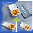 thumbnail image 4 of URBAN BOX CO. 6x6 15 oz Eco-Friendly Bagasse Medium Clamshell Containers, 50-Pack, 4 of 6