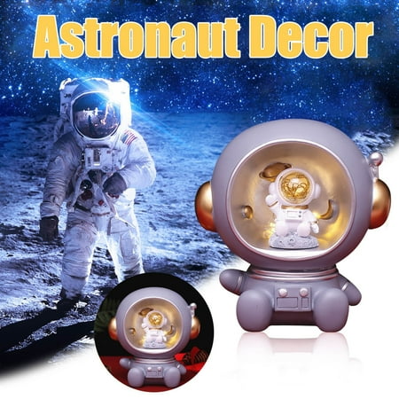 

Decoration Ornaments WMYBD LED Astronaut Nightlight Desktop Moonligh.t with Built-in Coin Cell Light