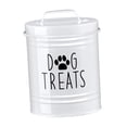thumbnail image 3 of Contenedor de golosinas para perros Contenedor hermético para comida de perros para golosinas para mascotas Galletas de lata para Blanco, 3 of 7