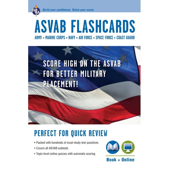 Pre-Owned Military (ASVAB) Test Preparation ASVAB Flashcard Book, (Paperback)