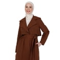 thumbnail image 3 of Camel - Unlined - Double-Breasted - Trench Coat - Refka, 3 of 5