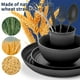 thumbnail image 5 of Juego de vajilla Hommaly Wheat Straw, 64 piezas, negro para 8, 5 of 7