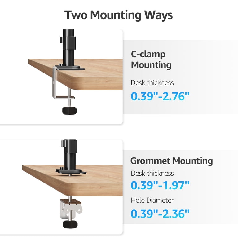 HOMOUNT Dual Monitor Desk Mount Adjustable Arm photo 7