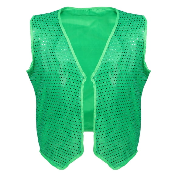 TAILTOSS 1Pack Mens Patrick Day Vest Green Classic Cut Breathable Material Irish Theme Party Wear L 23.8x20.9x0.3in