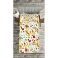 thumbnail image 3 of Ambesonne Tiki Bar Quilted Bedspread Set 2 Pcs, Tropic Cocktails, Twin Size, Multicolor, 3 of 3