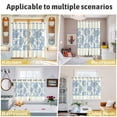 thumbnail image 6 of Blue Spring Floral Kitchen Curtains Small Short 39 Inch Length, Ethnic Boho Vintage Botanical Grommet Top Bedroom Living Room Curtains, Light Filtering Cafe Curtain Drapes 2 Panels Set 55''x39'', 6 of 9