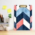 thumbnail image 2 of FORMRS Acrylic Clipboard with Low Profile Clip Standard A4 Letter Size, 12.5" x 9", Blue Geometric, 2 of 8