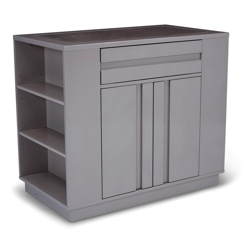 Linear Gray Wood Kitchen Island Walmart Com Walmart Com