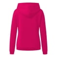 thumbnail image 4 of UAMVSH Long Sleeve Pullover Hoodie for Women Classic Solid Color Long Sleeve Hooded Sweatshirts with Pockets Casual Drawstring Tops(Medium,Hot Pink 2), 4 of 4