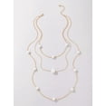 thumbnail image 3 of EOEMY Pearl Charms Layered Necklace Creative Necklace For Women Fashion Jewelry-Default, 3 of 4
