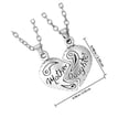 thumbnail image 2 of IDEANATEGRATE 1Pair Mother Daughter Matching Necklaces Alloy Pendant Beautiful Jewelry for Womens, 2 of 8