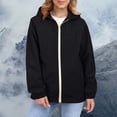 thumbnail image 4 of Vinsonshop Windbreaker Jacket Women Zipper Jacket Women Light Weight Jackets Womens Lightweight Jackets Hiking Jacket Women Outerwear for Women Casual Hooded Jackets for Women Black L, 4 of 9