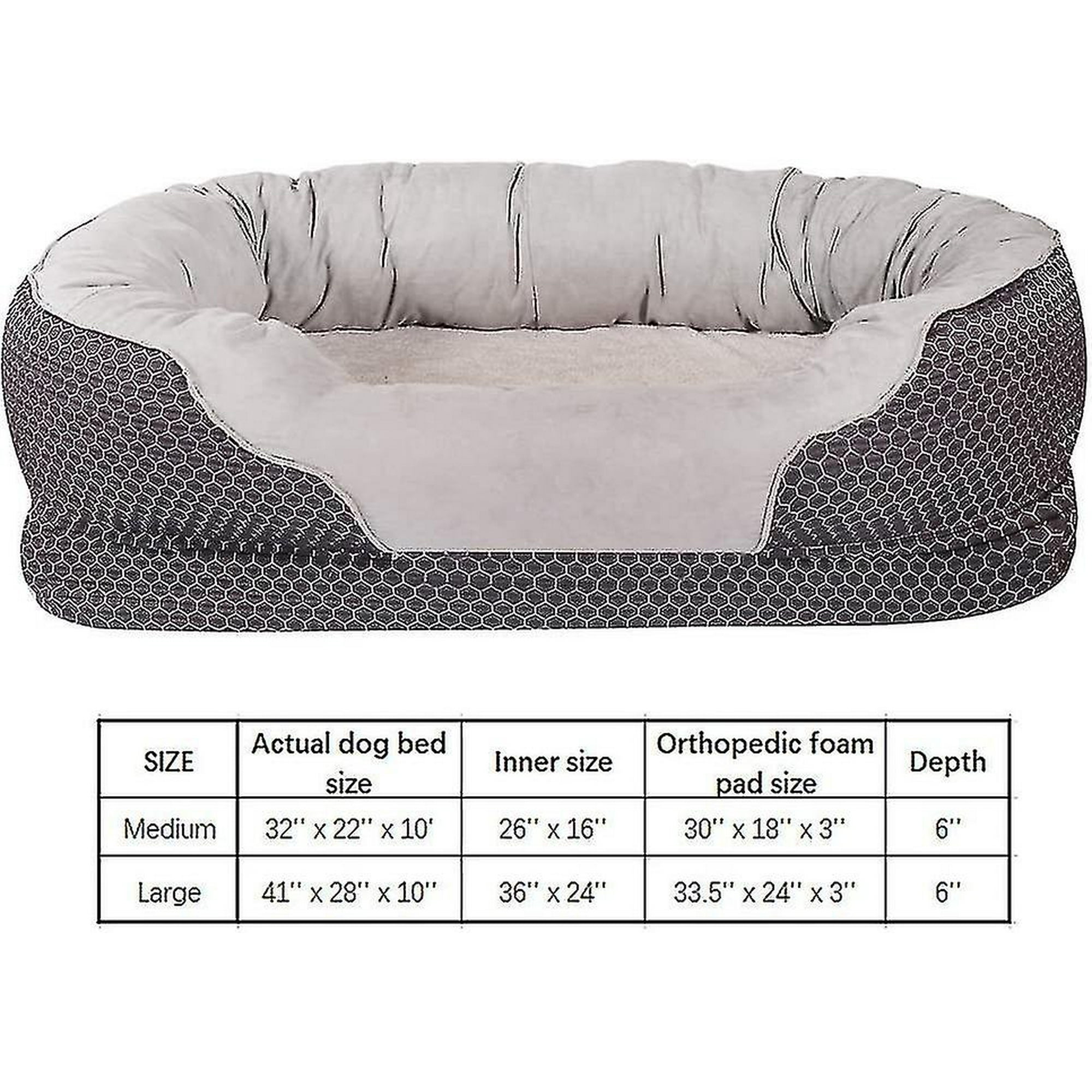 Yeegool Dog Bed Orthopedic Dog Beds With Removable Washable Cover Memory Foam Pet Bed For Dogs