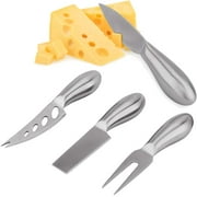 Cheese Knives, Stainless Steel Cheese Knife Sets - 1Cheese Fork, 1Cheese Knife, 1Cheese Cutter, 1Cheese Shaver, 4PCS Cheese Tools Cheese Knives Cutlery Set