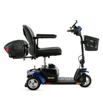 Pride Elite Traveller 3-Wheel Mobility Scooter Plus Mobility Yours Accessory Kit, 12 AH Battery